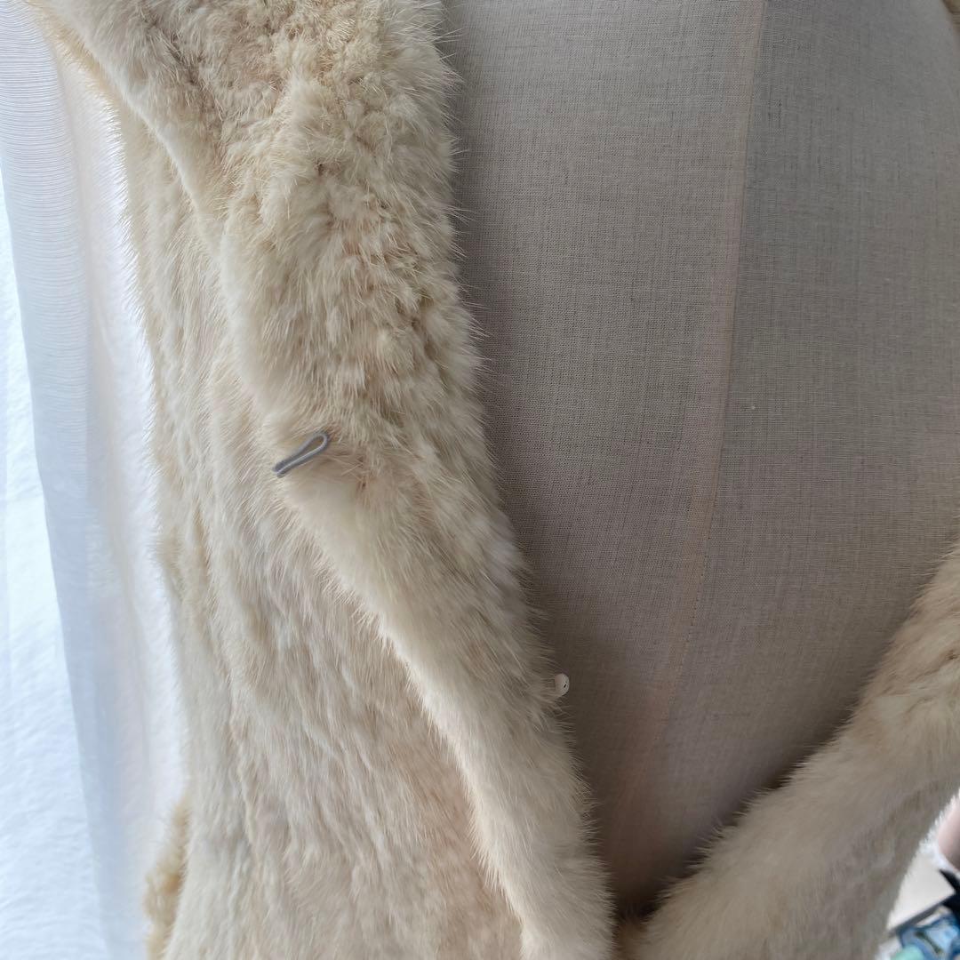 ミンク　フード付きファージレ　フード付き