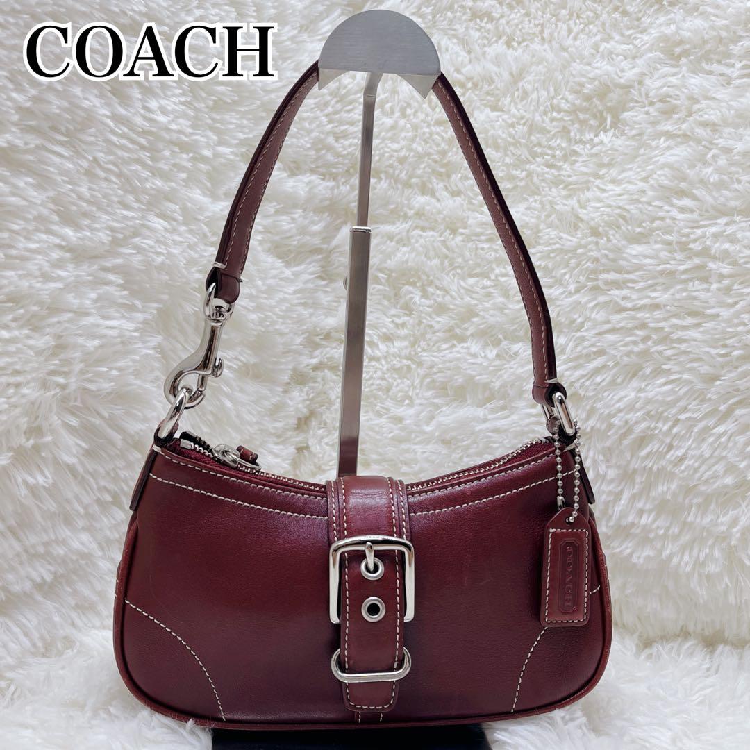 良品 COACH コーチ アクセサリーポーチ　ソーホー　ワンショルダー　レザー