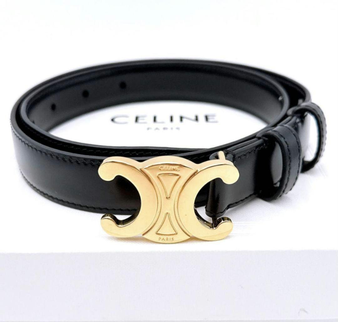 セリーヌ CELINE トリオンフ ベルト ブラック 75