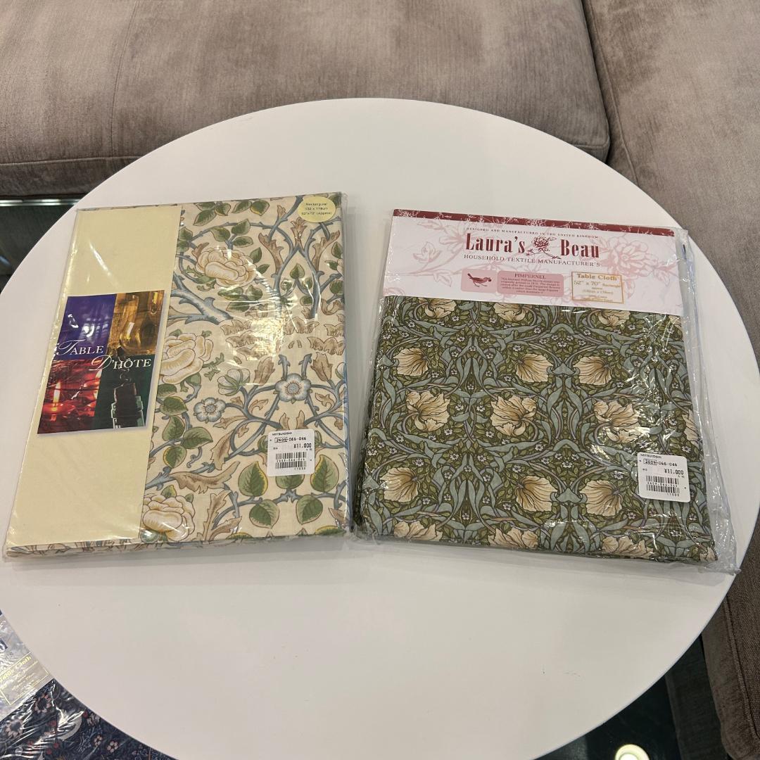 アウトレット♥ウィリアムモリス英国製テーブルクロス２個セット特別価格