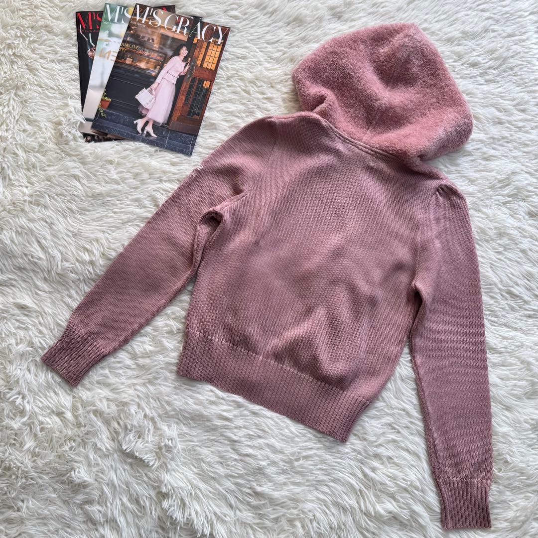 M'S GRACY ふわもこ♡フード付きニットパーカー 可愛いピンク* 38