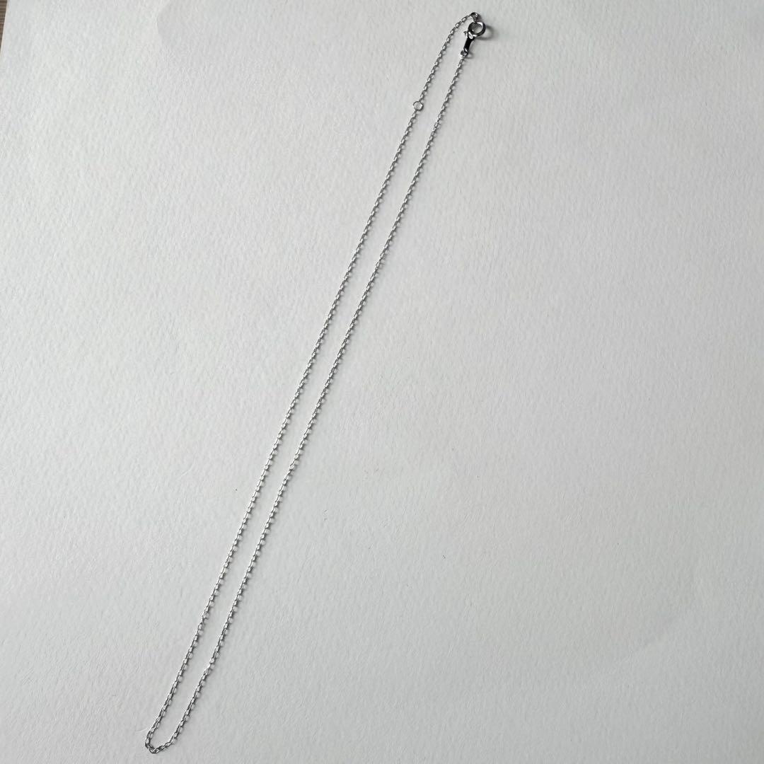 Pt850 プラチナ 40cm 小豆チェーンネックレス シンプル