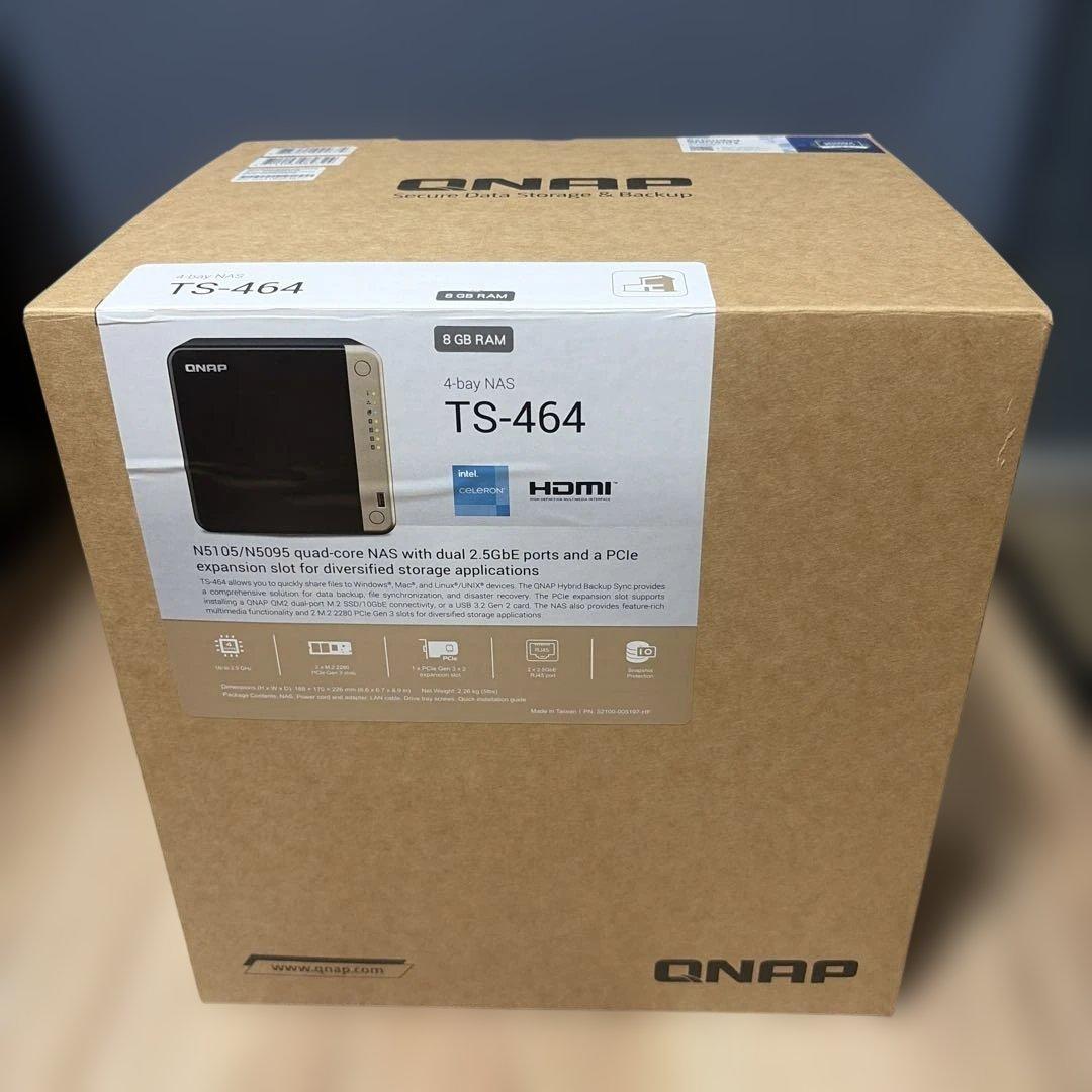 外付けハードディスク・ドライブ QNAP TS-464 NAS 8GB