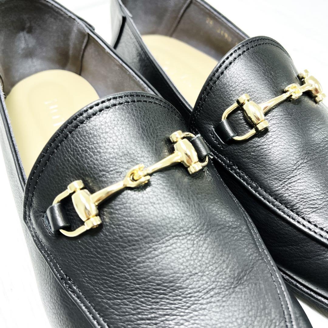 【美品】ルタロン ビットローファー 黒 24.5