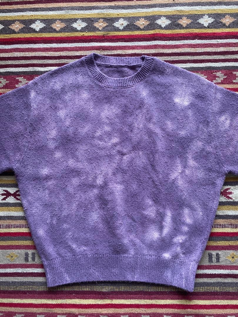 H BEAUTY&YOUTH＜H＞ツイストコットン タイダイ クルーネックニット