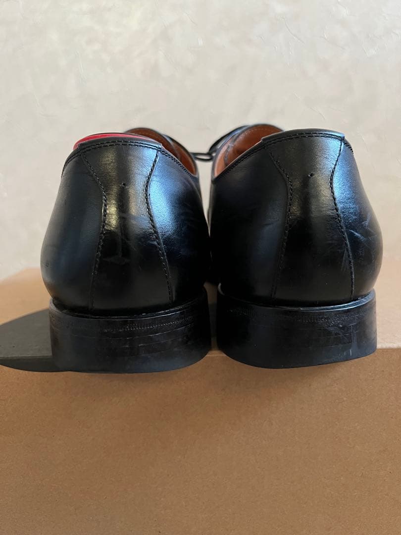 スコッチグレイン 黒 ストレートチップ 25cm