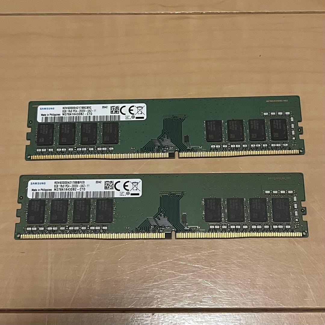 【2枚セット】SAMSUNG DDR4-2666 16GB (8GB×2)