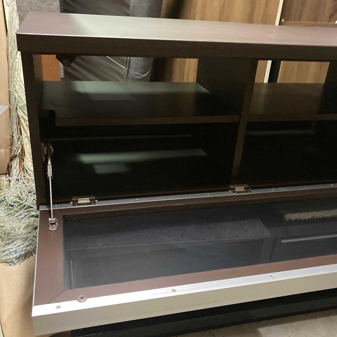 未使用　ダークブラウンテレビ台 シギヤマ家具　ガラス扉付　展示品　幅約150cm
