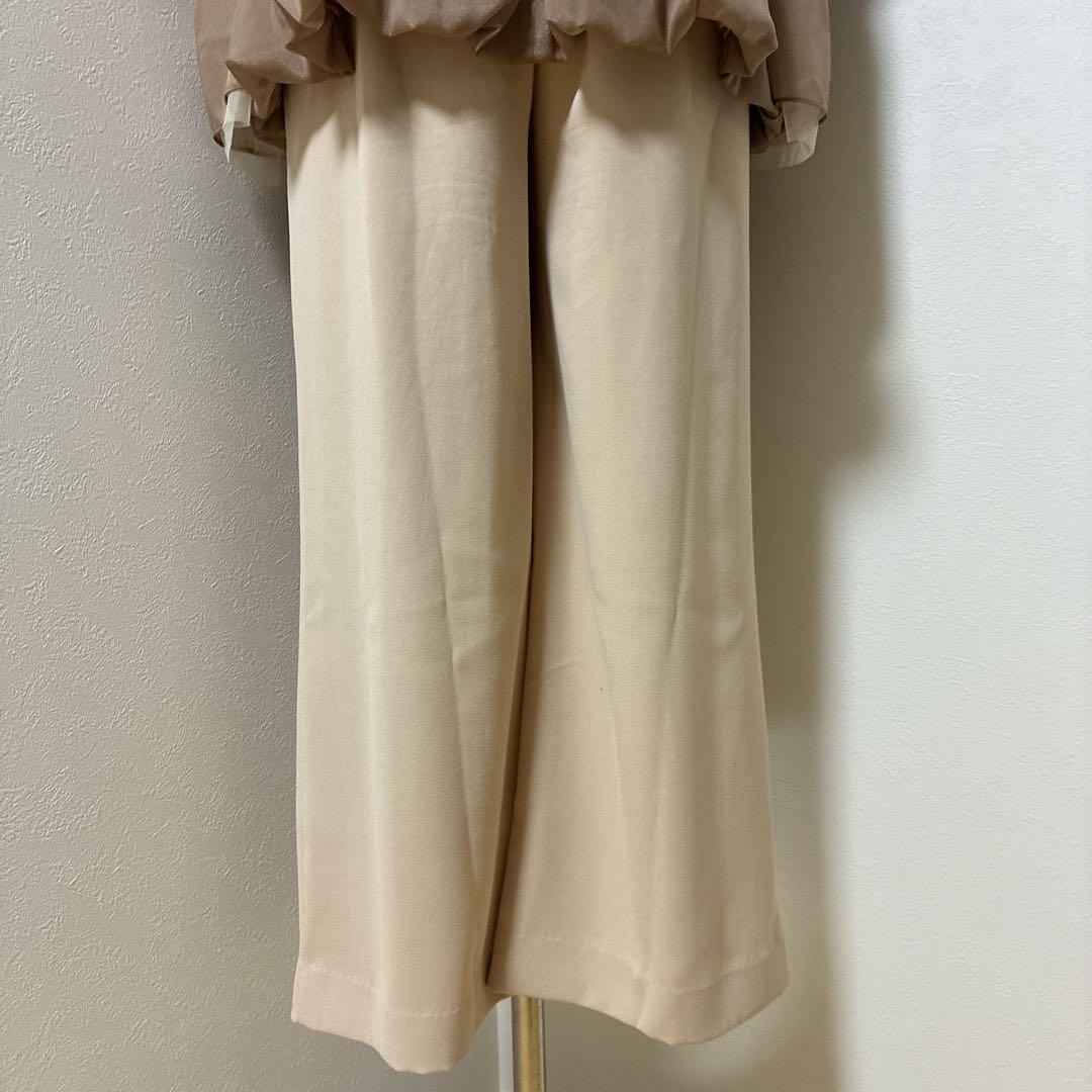 ANDRESDアンドレスド niana ベージュ　バルーンペプラムパンツドレス