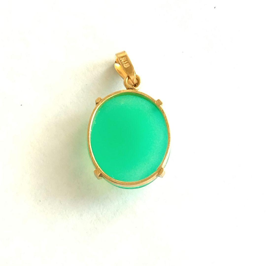 k18 クリソプレーズ ペンダントトップ