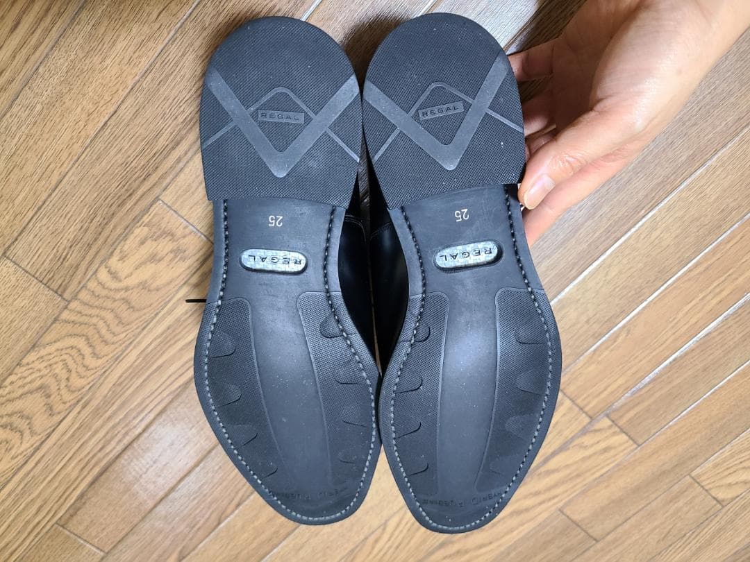 REGAL 11BL 25cm 黒 ストレートチップ 冠婚葬祭・就活・ビジネス