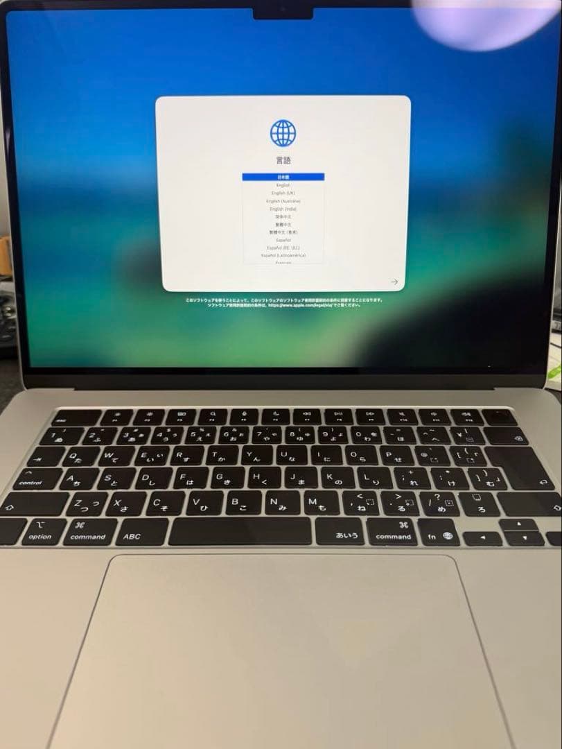 15インチMacBookAir（M4)2025シルバー