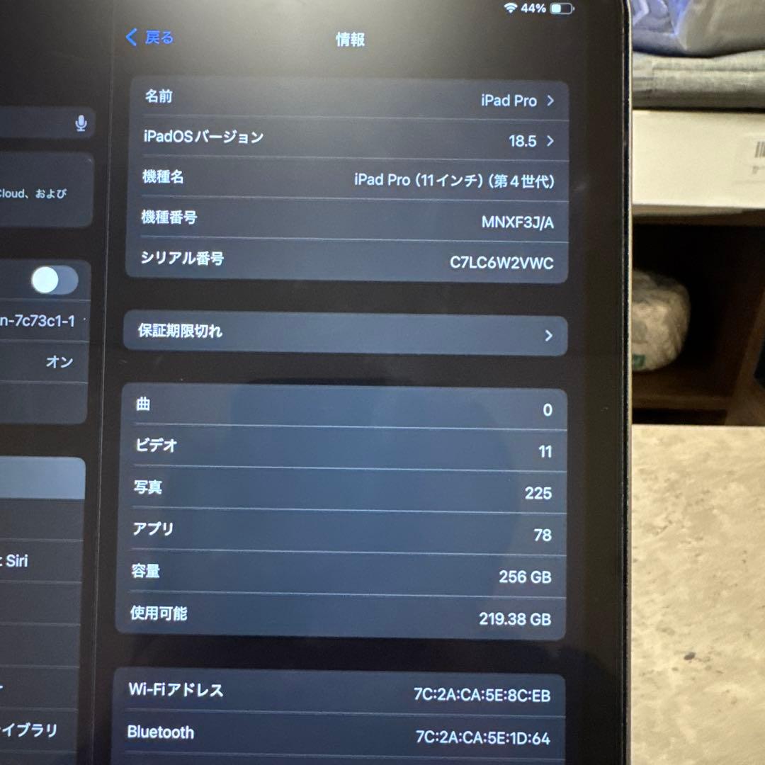iPad Pro 第4世代 11インチ スペースグレイ 256GB 極美品