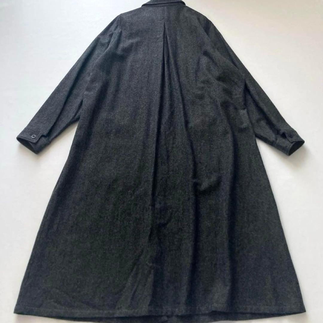 d*2様 【美品】Y's ヨウジヤマモト　ウールシャツワンピース マキシ丈 コー