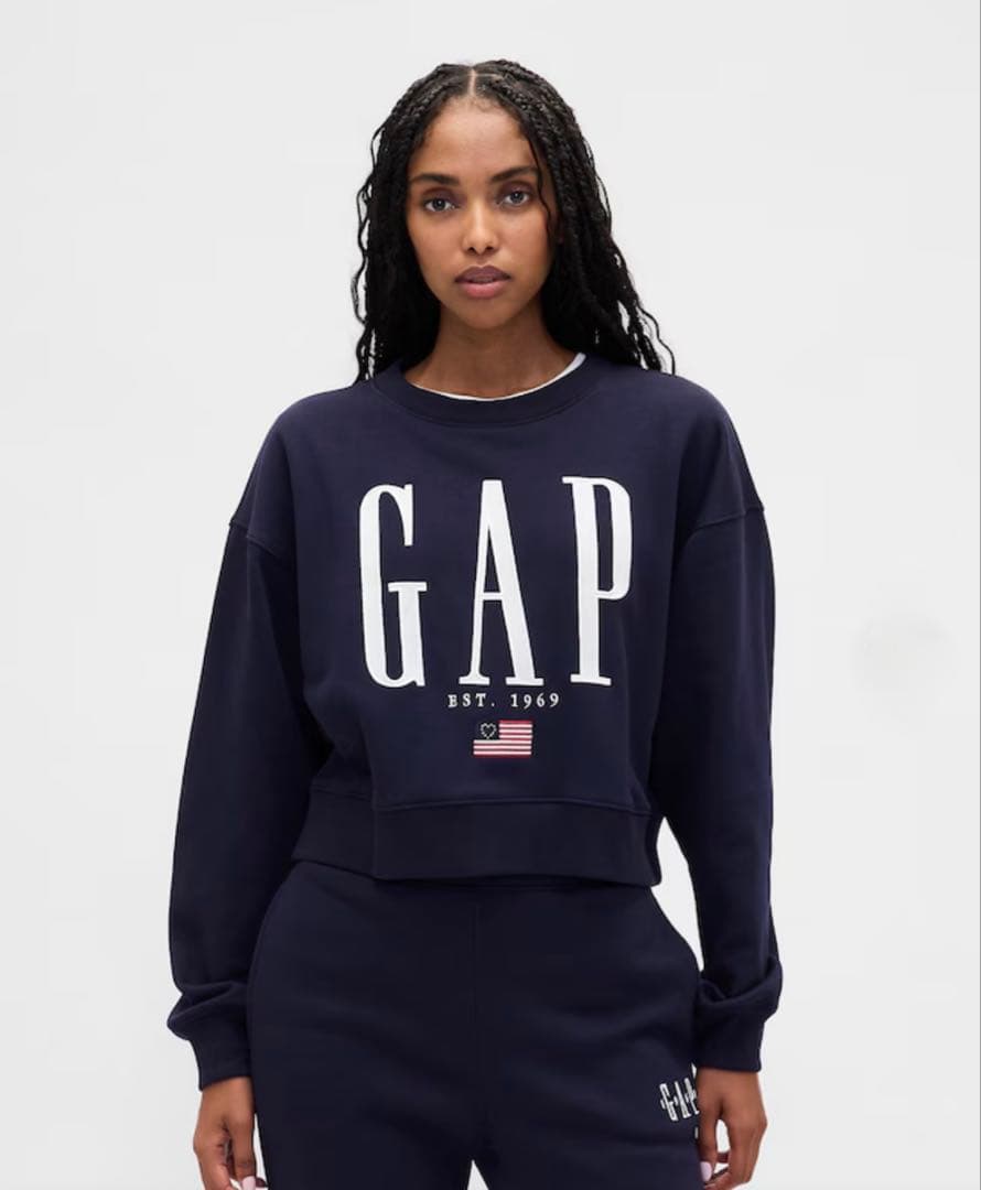 GAP ヴィンテージソフト オーバーサイズ GAPロゴスウェットシャツ XS