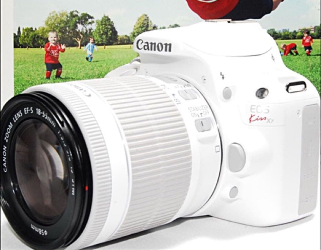 美品 Canon kiss x7☆希少ホワイト☆スマホに転送☆高性能レンズ！
