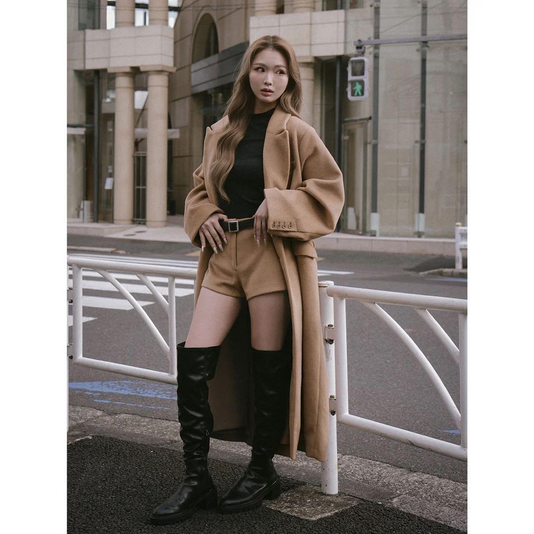 新品タグ付 ダーリッチ メルトンミドルショートパンツ キャメル M