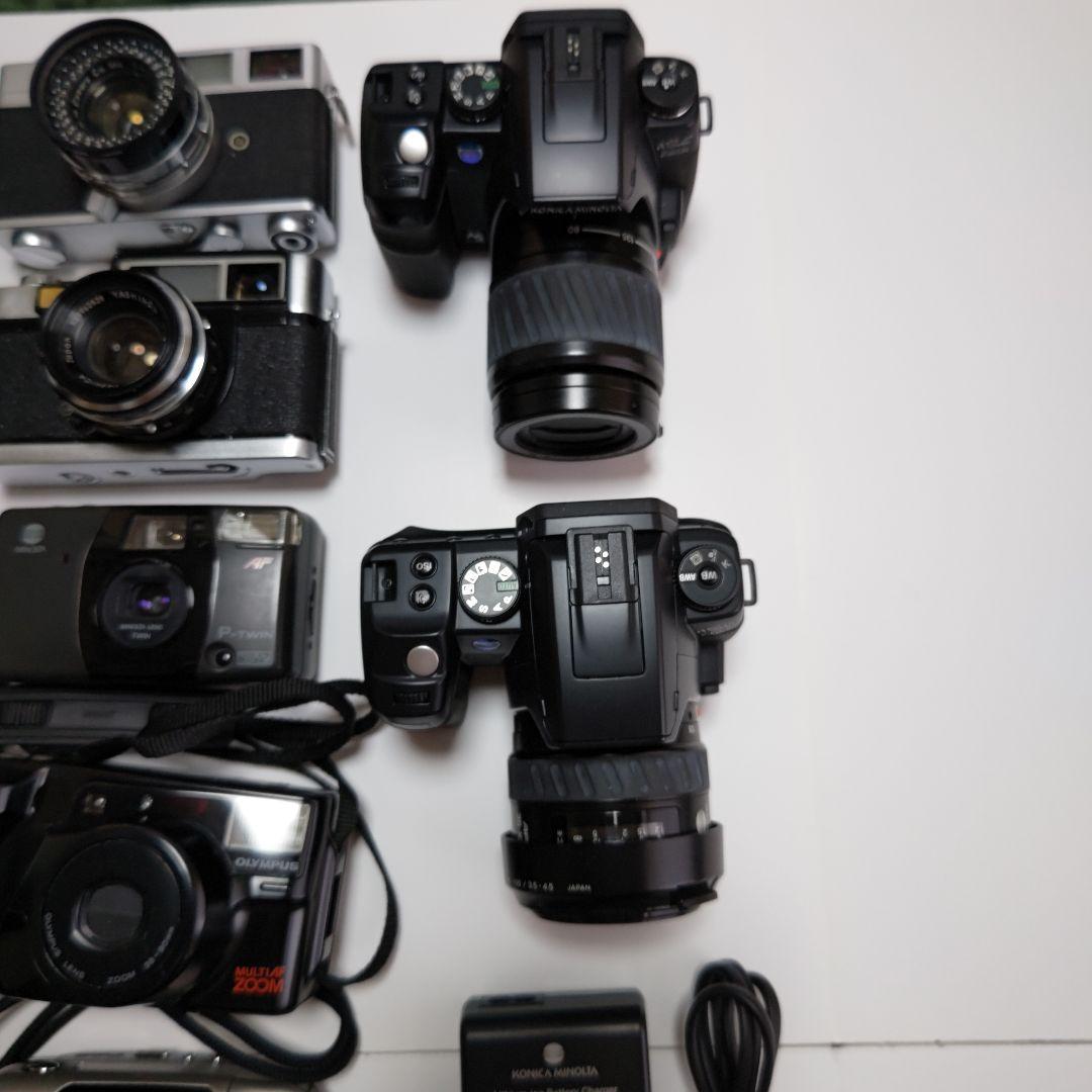 ジャンクのフイルムカメラ及びデジタルカメラ