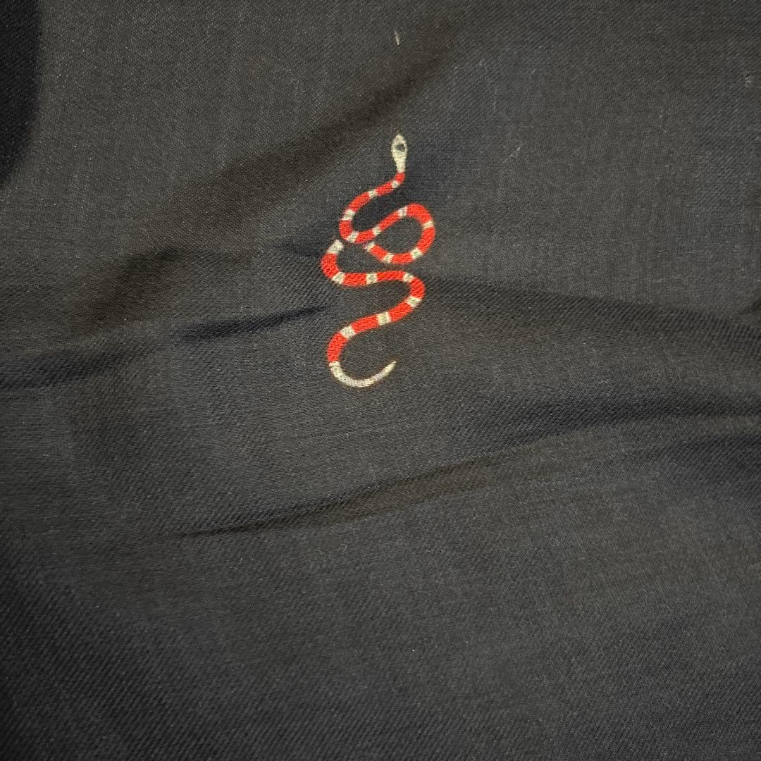 GUCCI ダークブルー ストール 蛇