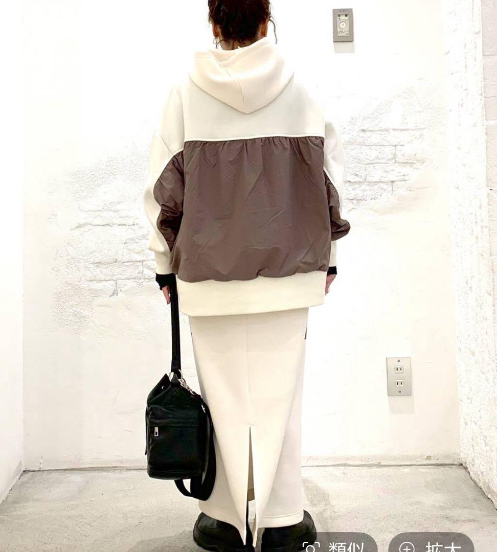 新品タグなし未使用　レプシィムの異素材ギャザーパーカー上下セット