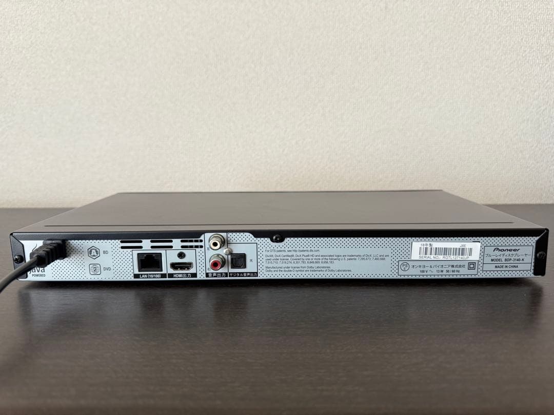 Pioneer BDP-3140-K ブルーレイプレーヤー