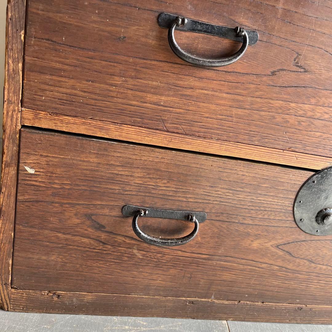 アンティーク チェスト 箪笥 テレビ台 無垢材 シャビー 昭和レトロ