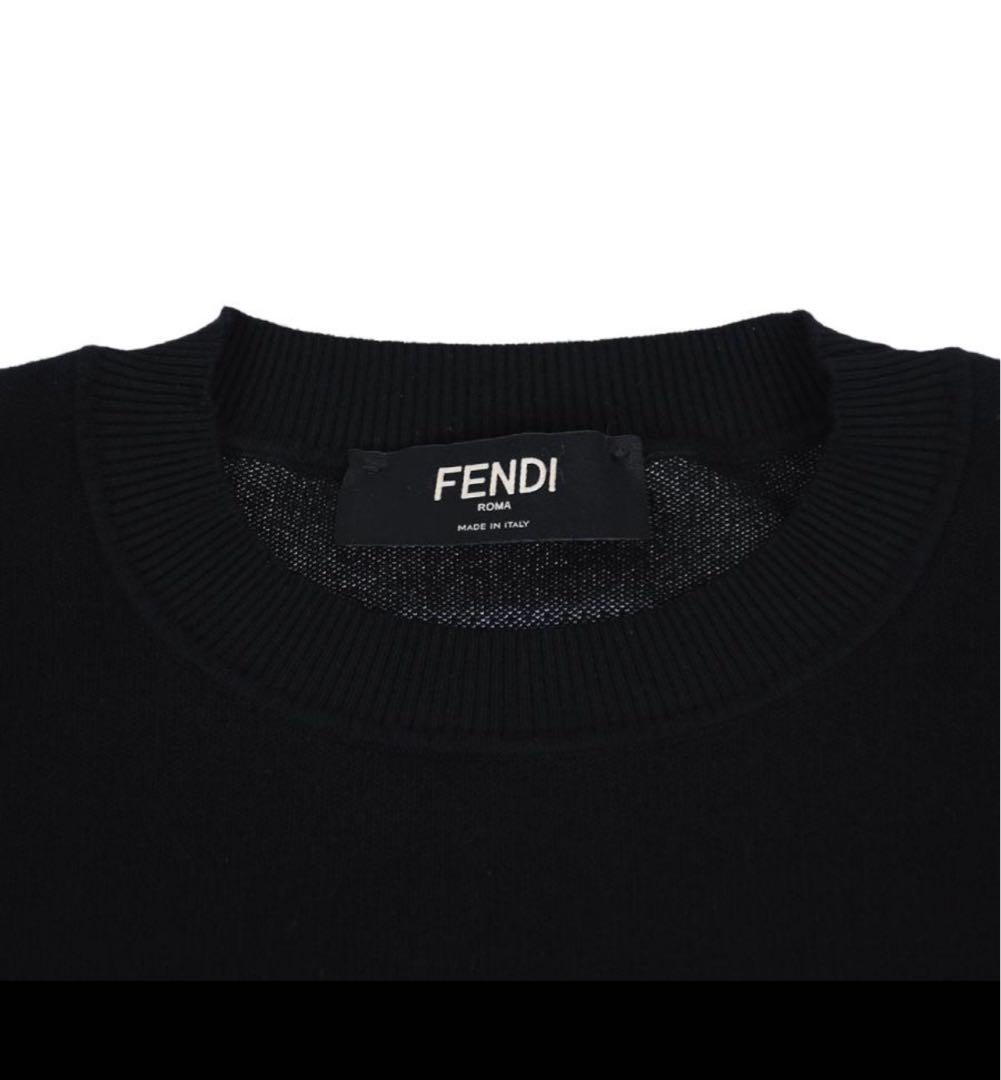 FENDI フェンディ　ニット　ロゴ　ブラック　黒　セーター