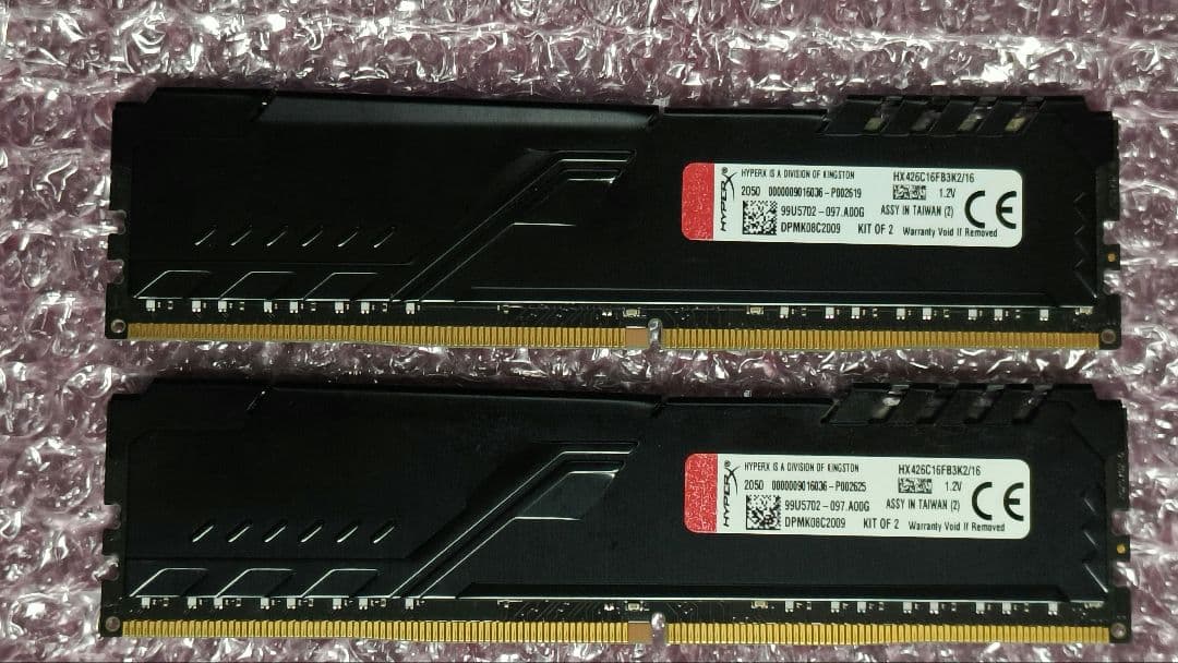 DDR4 8GBx2枚 16GB pc4-2666 動作確認済み ①