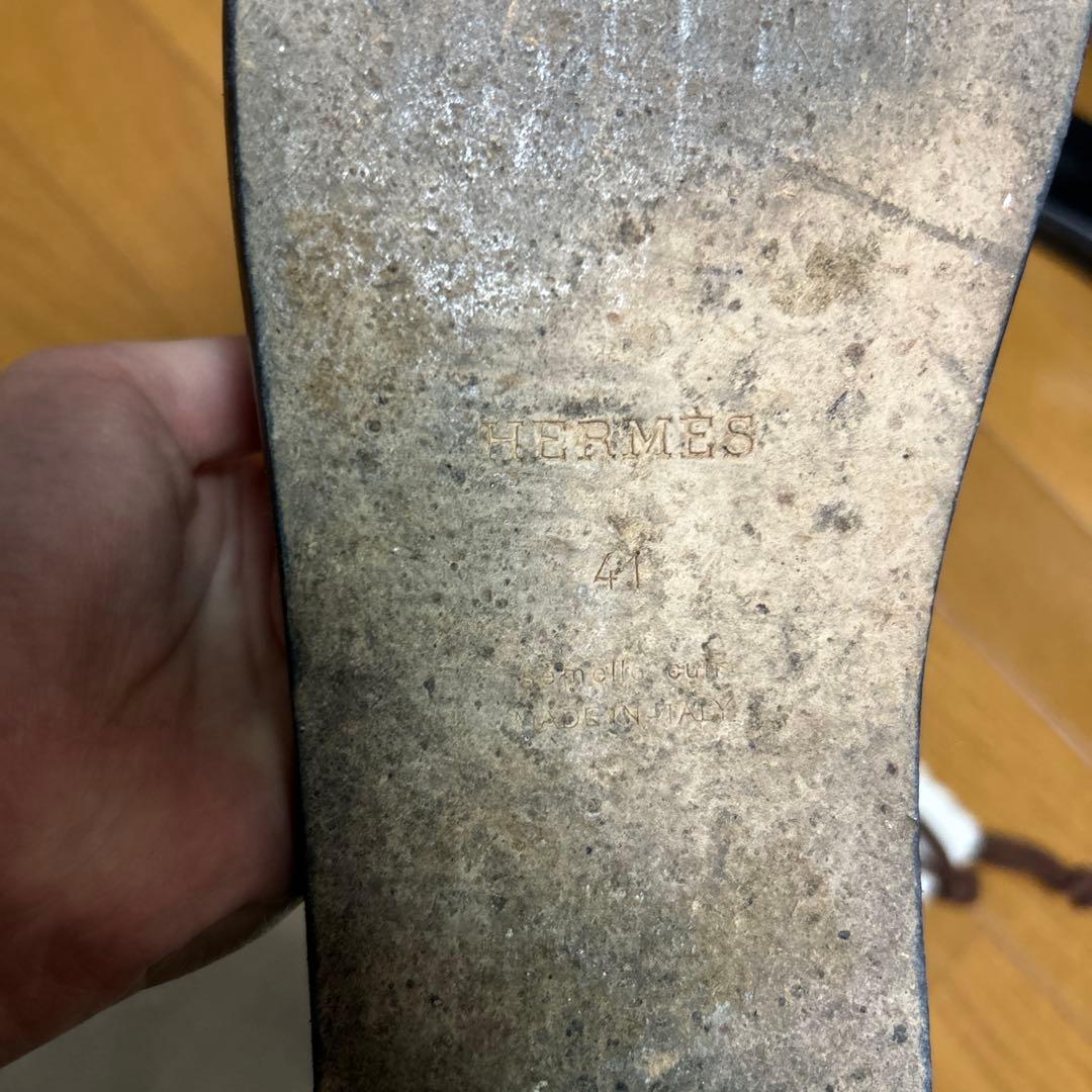 HERMES エルメス メンズサンダル イズミール ブラック　26/41