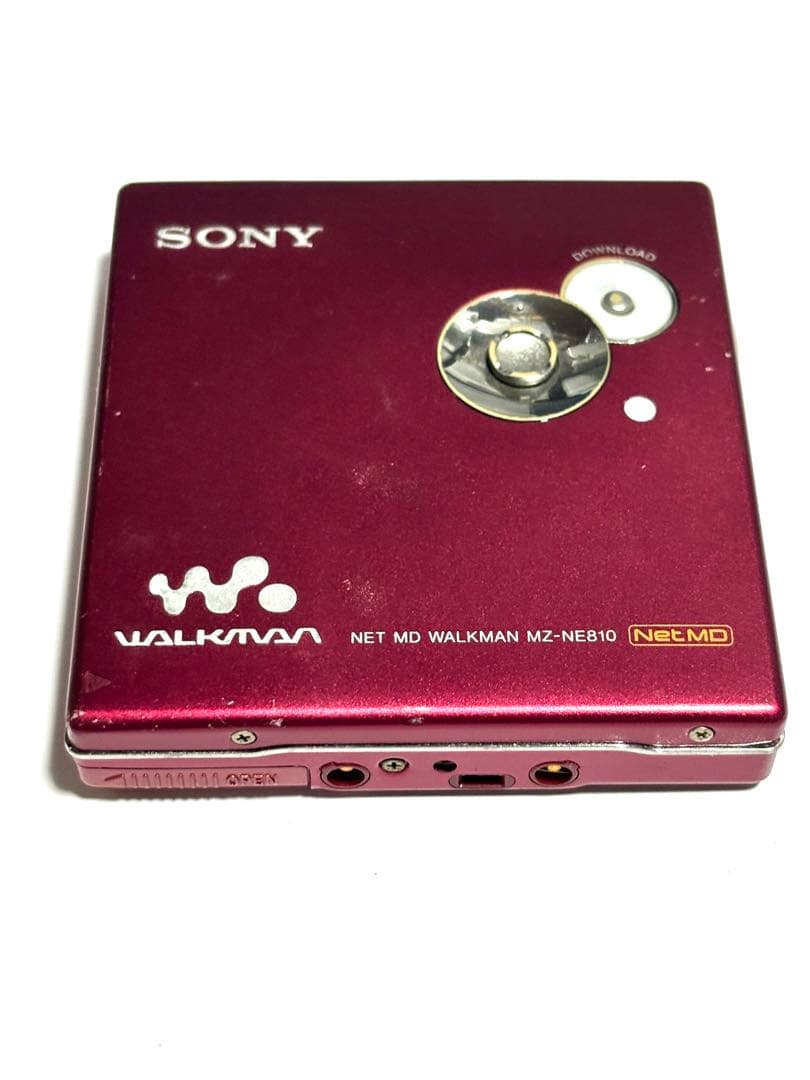 2点セットSONY MDウォークマン MZ-NE810 動作品 本体のみ 赤
