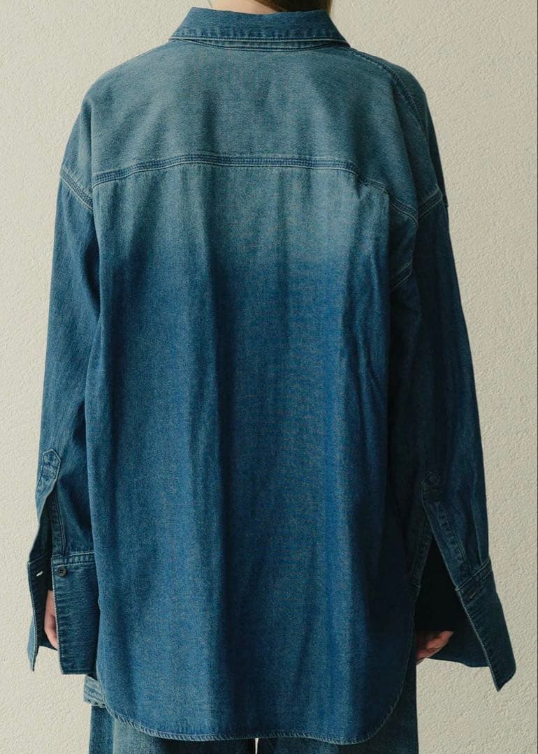 ルシェルブルー　Denim Oversized Shirt
