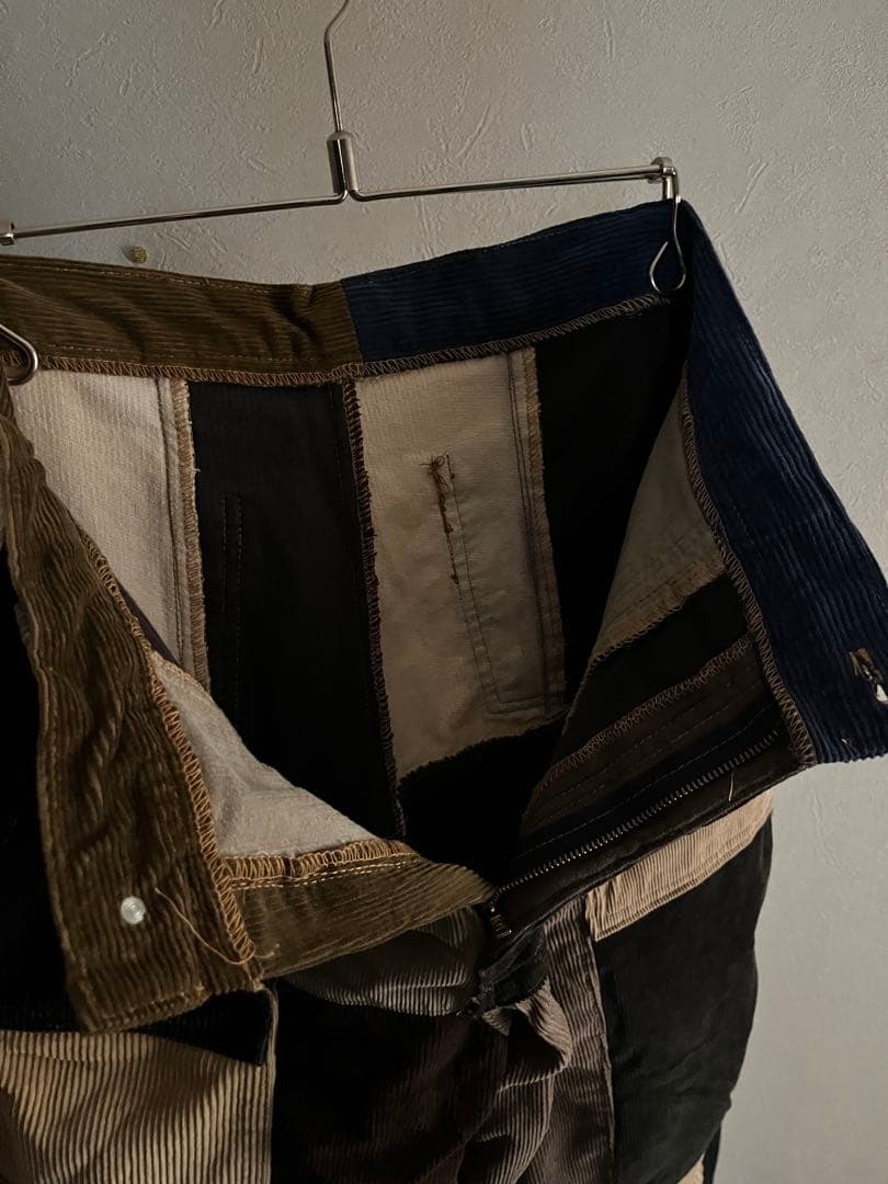 60s コーデュロイ パッチワークパンツ Levi’sボタン／MIT片爪ジップ