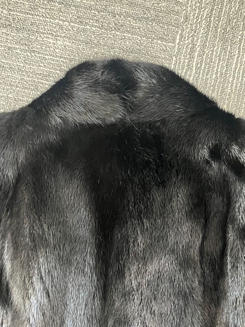 【美品】Lサイズ SAGA MINK ミンク ミドルコート ブラック ファー