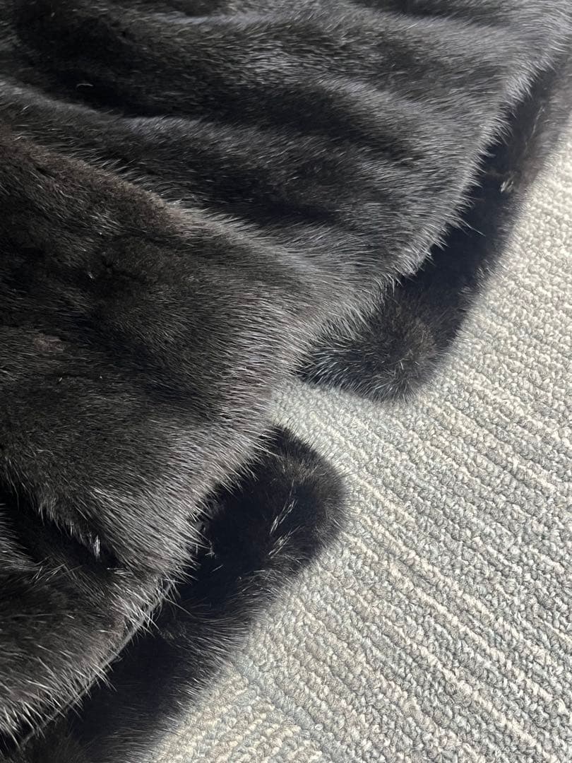 【美品】Lサイズ SAGA MINK ミンク ミドルコート ブラック ファー