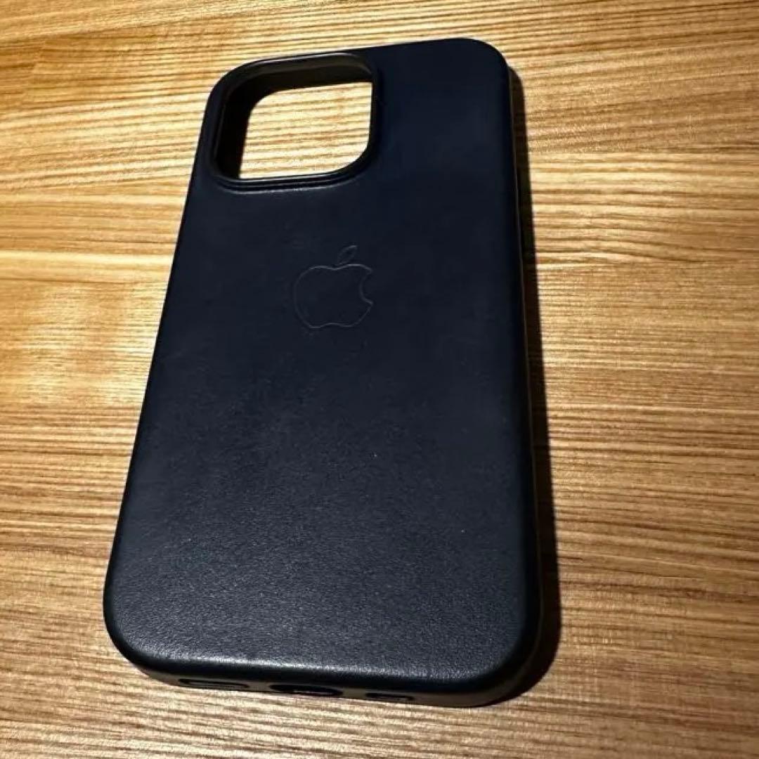 正規品　Apple純正 iPhone14pro レザーケース　【インク】