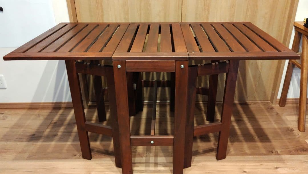 【送料込】美品　IKEA イケア　エップラロー折りたたみテーブル　テーブル　木製