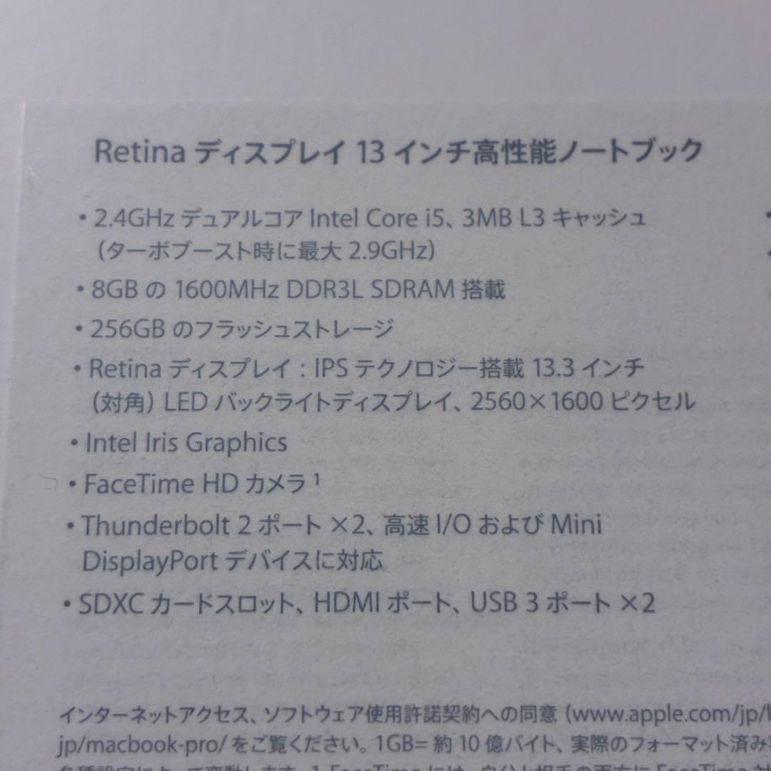 MacBook Pro 13インチ 2013【箱・付属品完備/充放電79回】