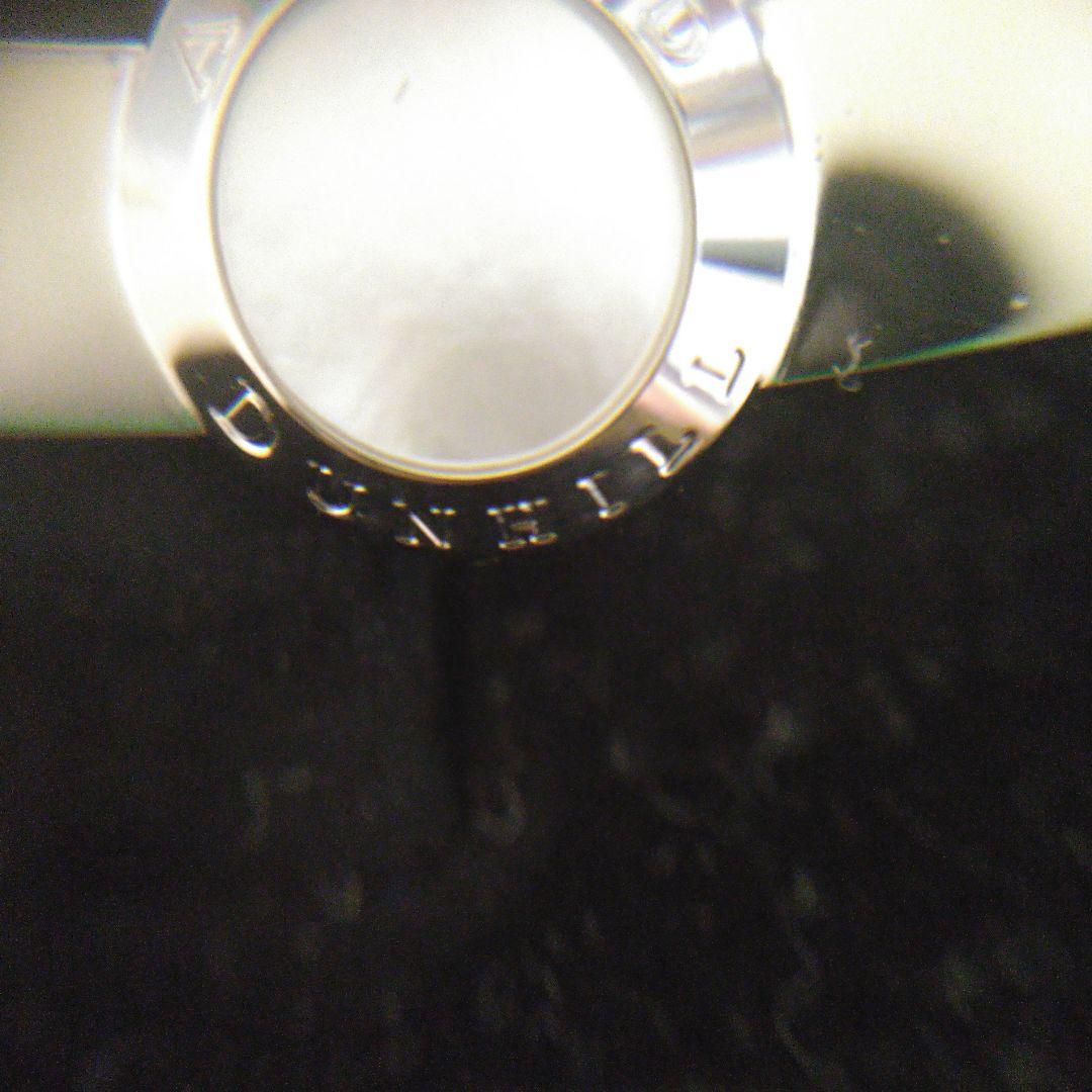 dunhill 925シルバー ネクタイピン　ホワイトシェル　白蝶貝