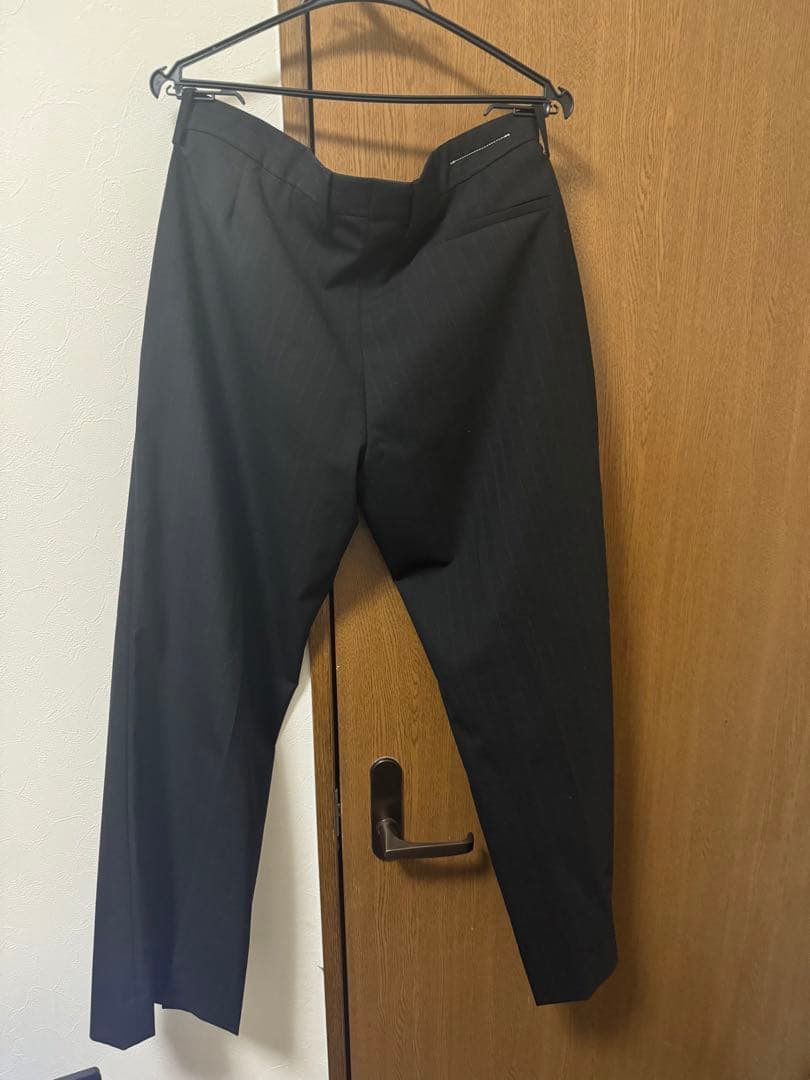 MM6メゾンマルジェラ黒 ストライプ ワイドパンツ