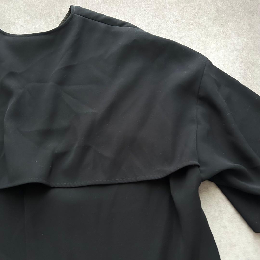 エンフォルド ダブルサテンロングチュニック ダークネイビー 36 2020AW