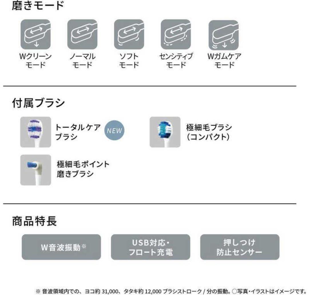 パナソニック　電動歯ブラシ Doltz (ドルツ) シルバーEW-DP57-S