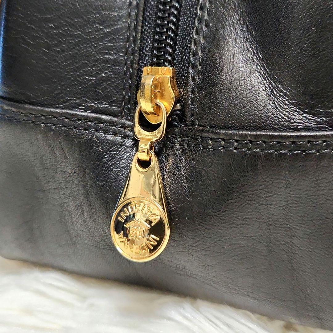 印傳屋 キナート 高級レザー ミニ ボストン ショルダーバッグ アラベスク 希少