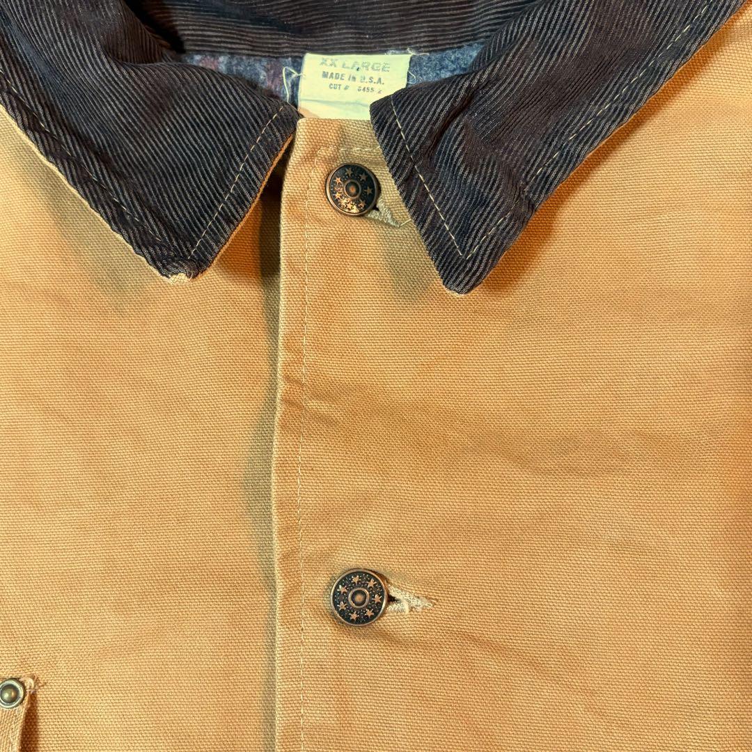 【US古着】アメリカ製　ダックジャケット　カバーオール　ブラウン　オーバーサイズ