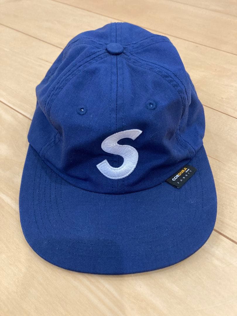 SUPREME ネイビーキャップ Sロゴ刺繍