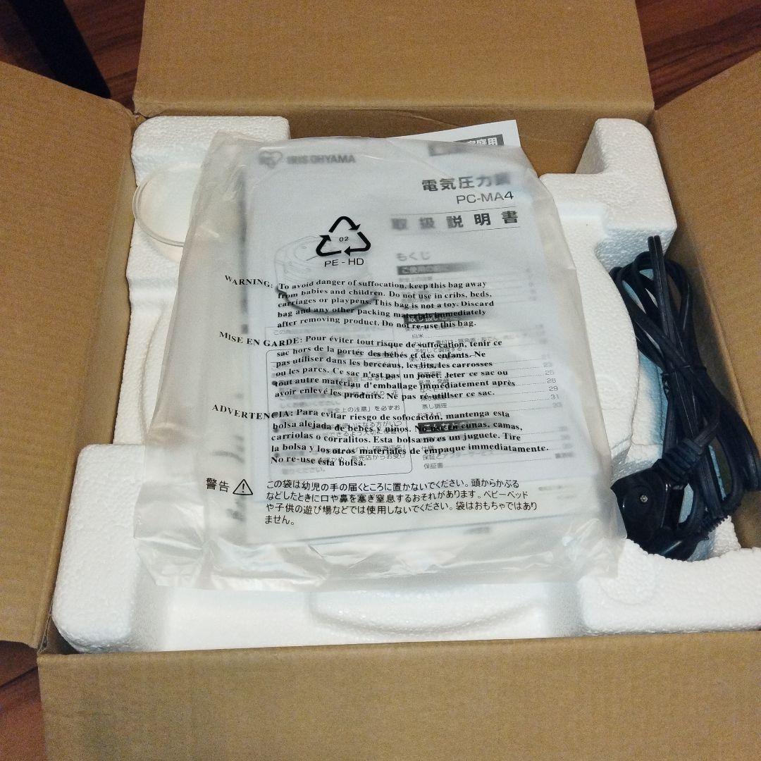 【新品・未使用】IRIS OHYAMA 電気圧力鍋 PC-MA4-W 4.0L