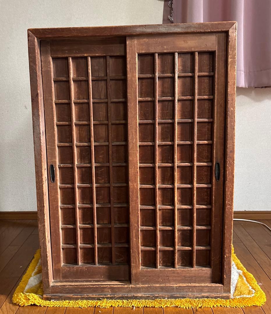 古家具　収納庫　下駄箱　古道具　アンティーク　昭和レトロ