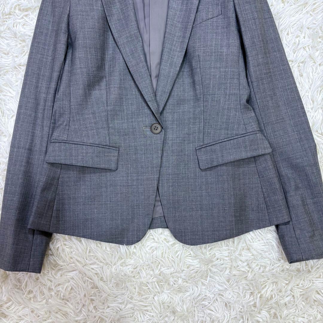 美品 近年モデル Theory スカートスーツ セットアップ ストレッチ グレー