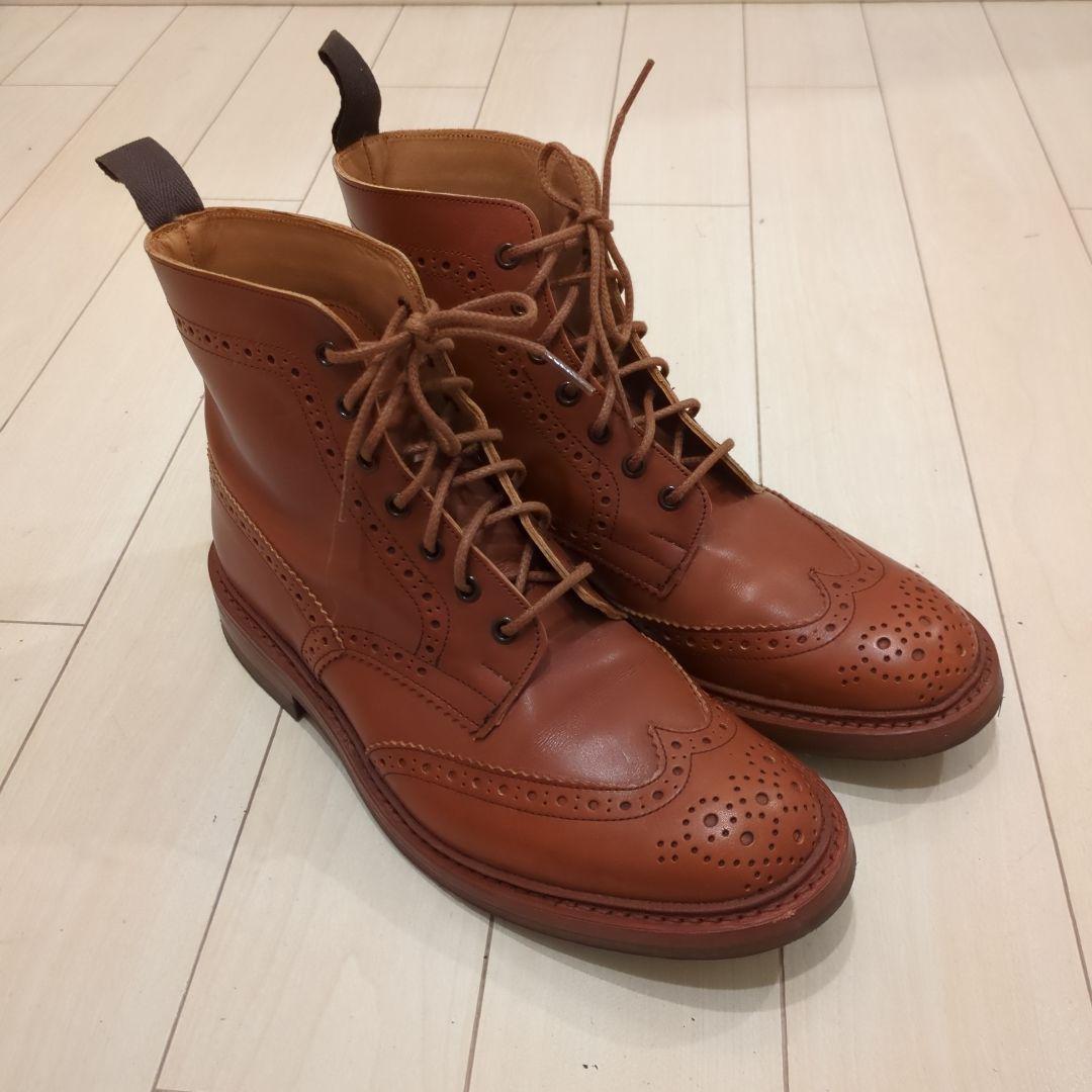 【美品】Tricker'sカントリーブーツ　　マロンアンティークM2508