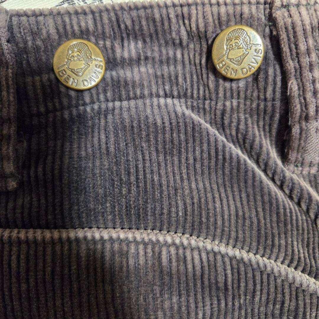 ​【鬼フェード】BEN DAVIS ゴリラカット 太畝コーデュロイ ワイドパンツ