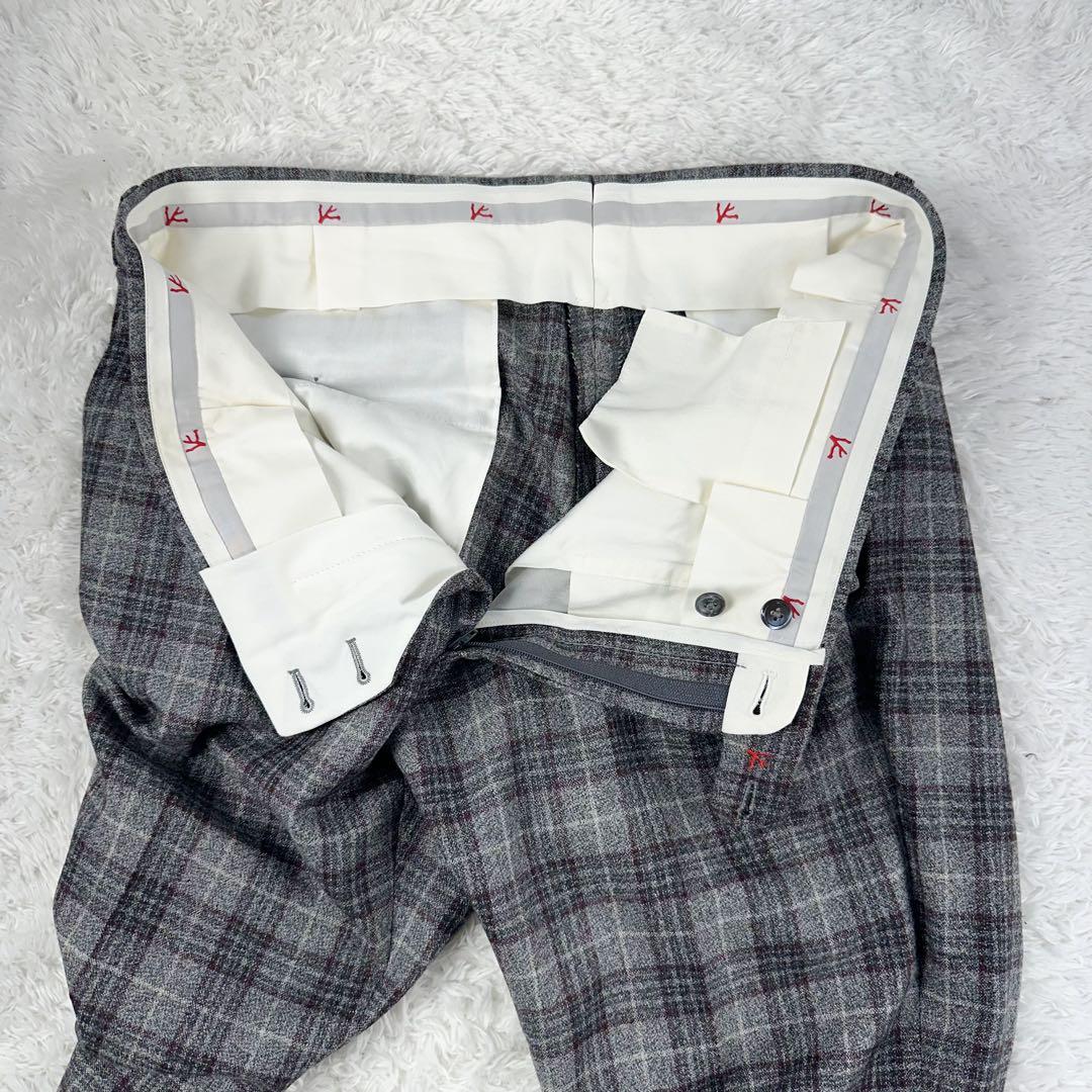 お*ぎ様 現行　イザイア　カプリ　ジャケット　セットアップ　グレンチェック　灰色